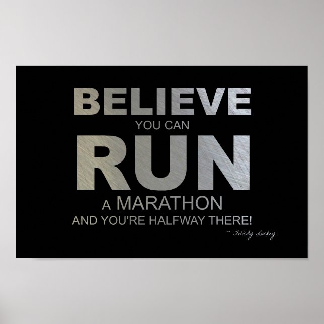 Believe You Can Run a Marathon! Poster (Front)