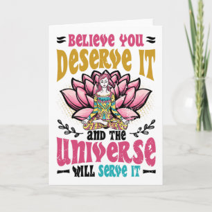 Believe You Deserve It - Positivity Lotus Flower M Card