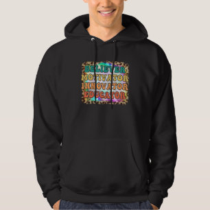 Believer Motivator Innovator Educator Teacher Leop Hoodie