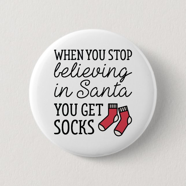 Believing In Santa 6 Cm Round Badge (Front)