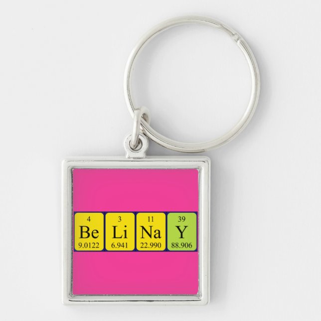 Belinay periodic table name keyring (Front)