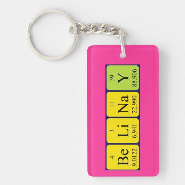 Belinay periodic table name keyring (Front)