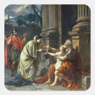 Belisarius Begging for Alms, 1781 Square Sticker