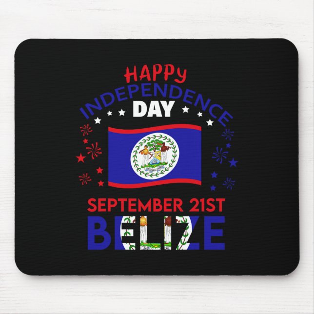 Belise 43rd Independence Day Belizean Pride Belise Mouse Mat (Front)