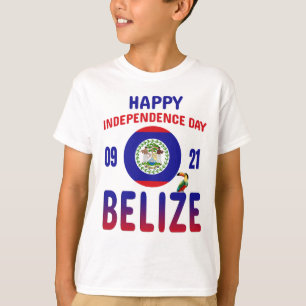 Belise 43rd Independence Day Belizean Pride Flag T-Shirt