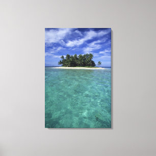 Belise, Barrier Reef, Unnamed island or cay. Canvas Print