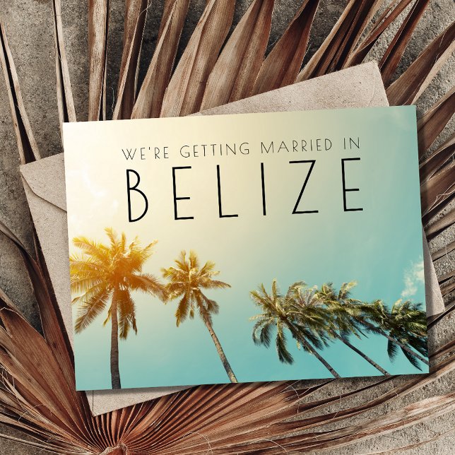 Belise Beach Wedding Save the Date Announcement Postcard (Creator Uploaded)