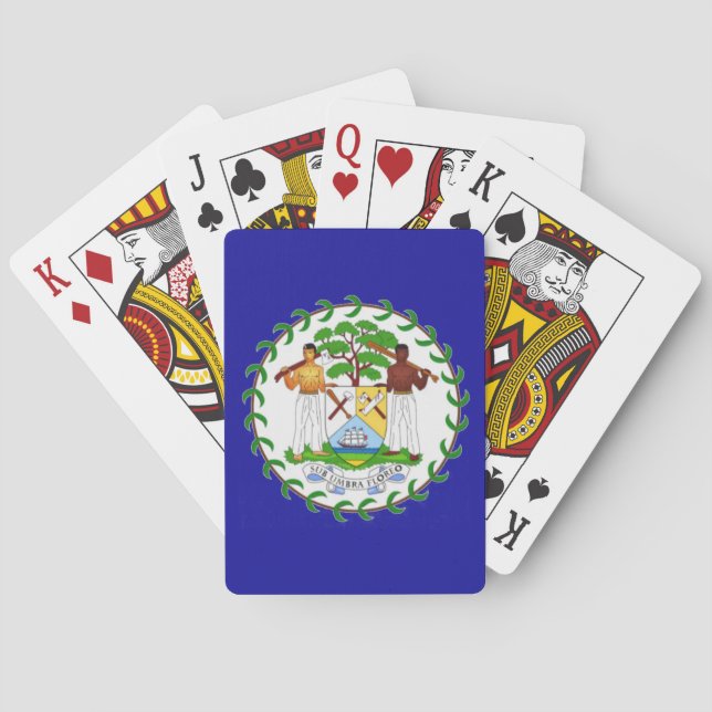 Belise Belizean Flag Coat of Arms Playing Cards (Back)