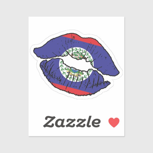 Belise Belizean Lipstick Love Flag (Sheet)