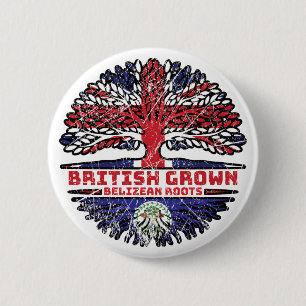 Belise Belizean Uk United Kingdom British Tree 6 Cm Round Badge
