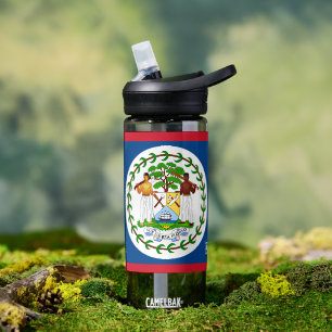 Belise bottle, patriotic Belizean Flag Water Bottle
