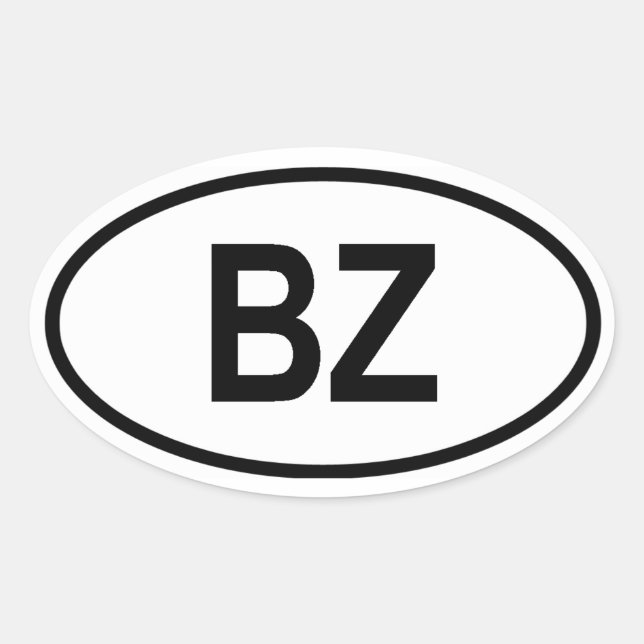 Belise "BZ" Oval Sticker (Front)