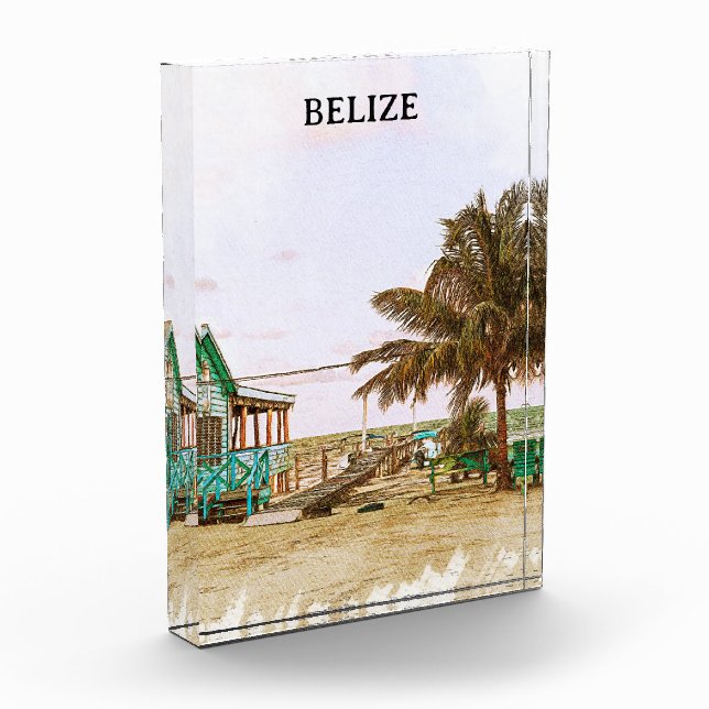Belise Caribbean Beach Scenery Photo Block (Left)