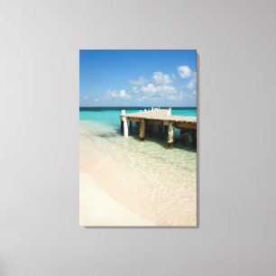 Belise, Caribbean Sea, Goff Caye. A Small Island Canvas Print