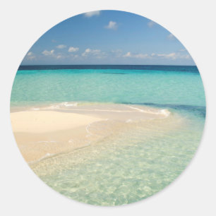 Belise, Caribbean Sea. Goff Caye, A Small Island Classic Round Sticker