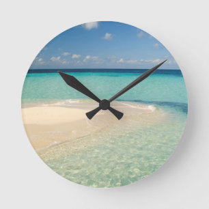 Belise, Caribbean Sea. Goff Caye, A Small Island Round Clock