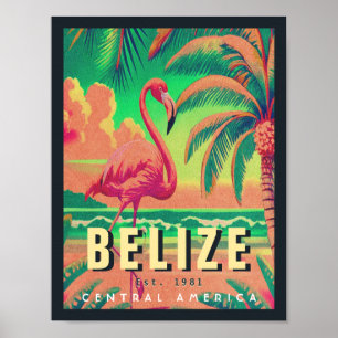Belise Central America Vintage Tropical 1950s Poster