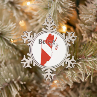 Belise Diving Snowflake Pewter Christmas Ornament