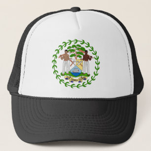 belise emblem trucker hat