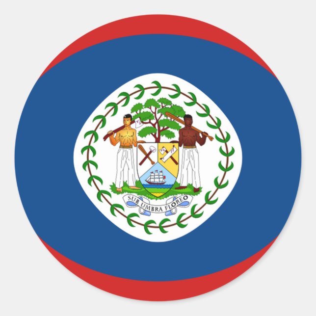 Belise Fisheye Flag Sticker (Front)