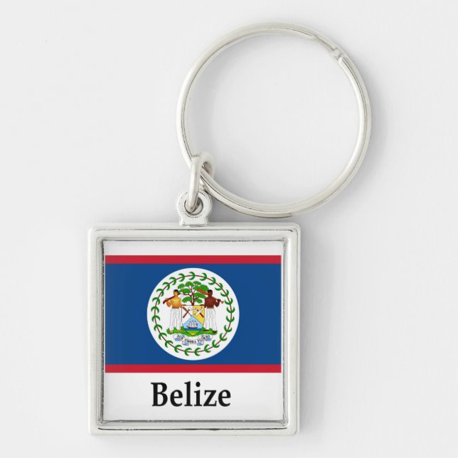 Belise Flag And Name Key Ring (Front)