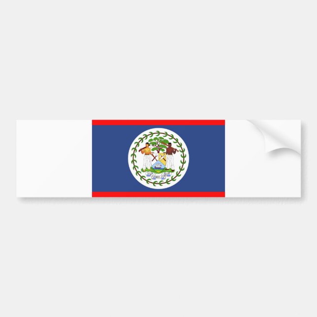 Belise flag country symbol bumper sticker (Front)
