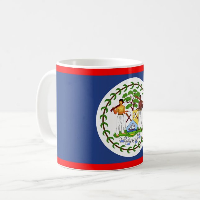 Belise flag country symbol coffee mug (Front Left)