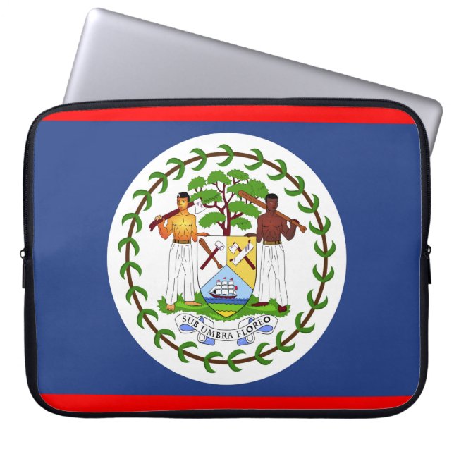 Belise flag country symbol laptop sleeve (Front)