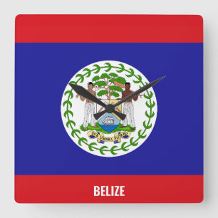 Belise Flag Dazzling Patriotic Square Wall Clock