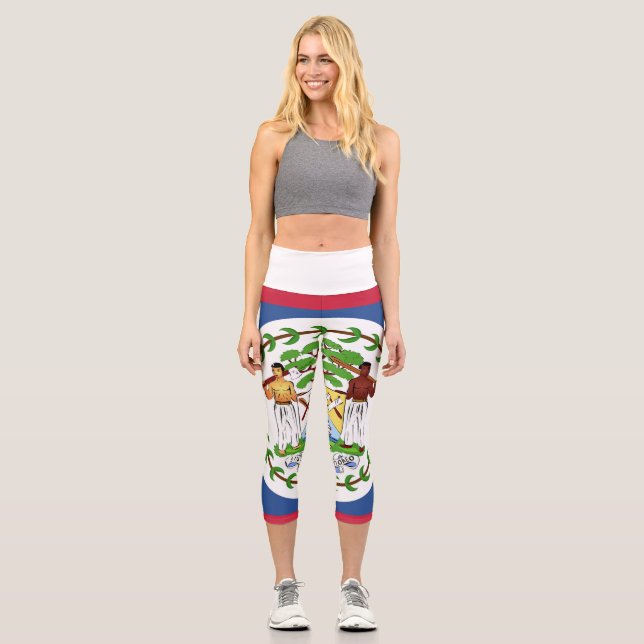 Belise Flag Emblem Capri Leggings (Front)