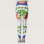 Belise Flag Emblem Leggings<br><div class="desc">Belise Patriotic Home Gift Design. Belizean Country Sign Souvenir. National Politics Mark Present. Homeland Symbol Presentation.</div>