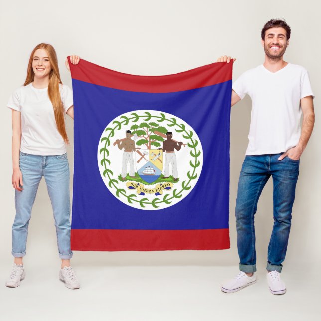 Belise flag fleece blanket (In Situ)