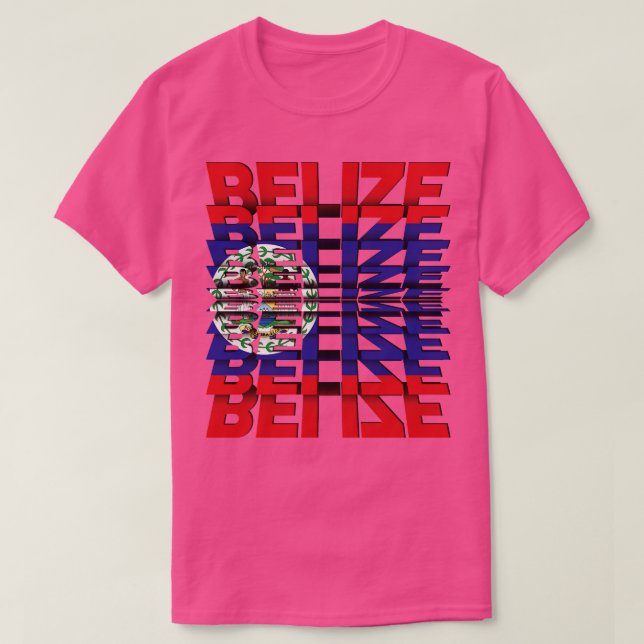 Belise Flag Flip Text effect T-Shirt (Design Front)