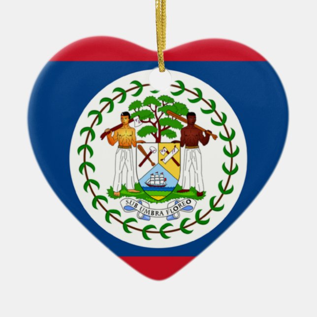 Belise Flag Heart Ornament (Front)