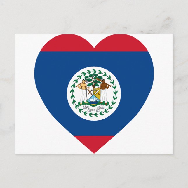 Belise Flag Heart Postcard (Front)