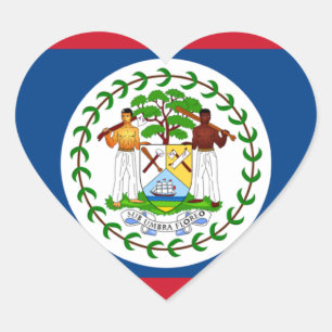 Belise Flag Heart Sticker