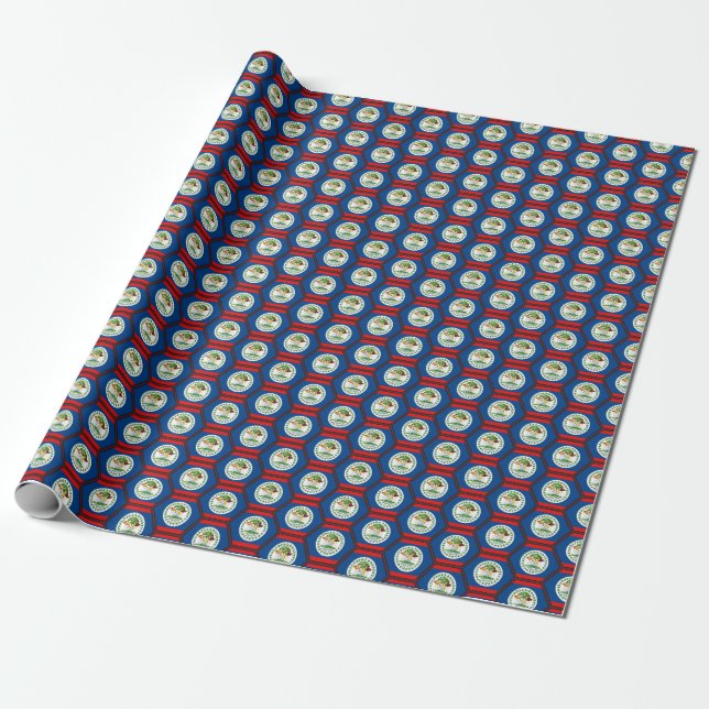 Belise Flag Honeycomb Wrapping Paper (Unrolled)