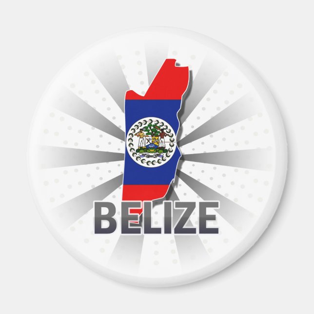 Belise Flag Map 2.0 Magnet (Front)