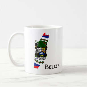 Belise Flag Map Coffee Mug