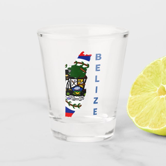 Belise Flag Map Shot Glass (Front)