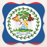 Belise Flag Paper Coaster<br><div class="desc">Customisable World Flag Products - Please feel free to add your own text.</div>
