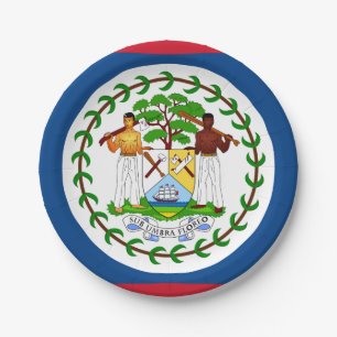 Belise Flag Paper Plate