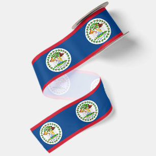 Belise Flag ribbon, Belise patriots /sports Satin Ribbon