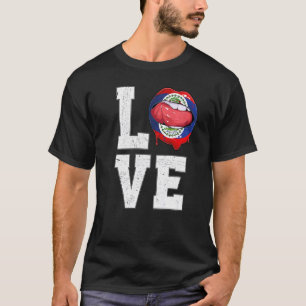 Belise Flag Soccer Fan Love Belizer T-Shirt