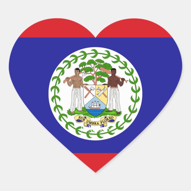 Belise Flag Splendid Patriotic Heart Sticker (Front)