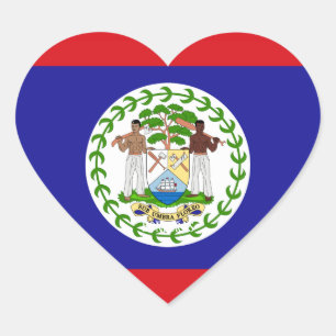 Belise Flag Splendid Patriotic Heart Sticker