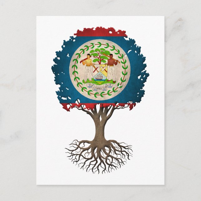 Belise Flag Tree of Life Customisable Postcard (Front)