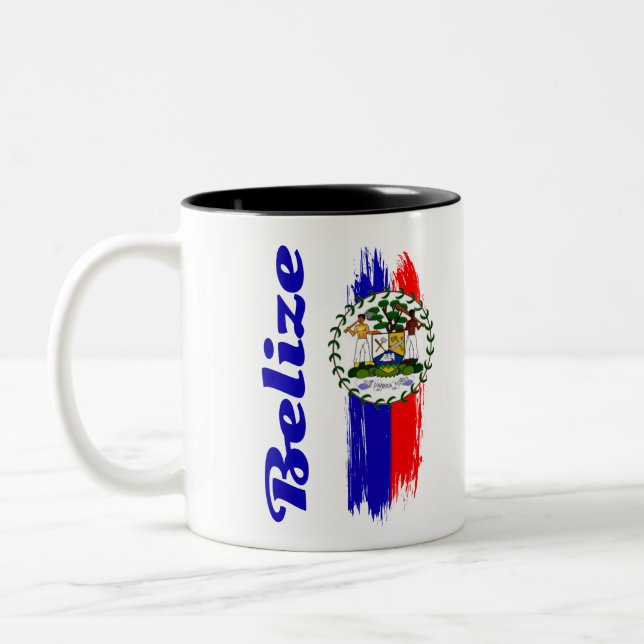 Belise Flag Two-Tone Coffee Mug (Left)