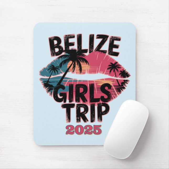 Belise Girls Trip Tropical Adventure  Mouse Mat (With Mouse)