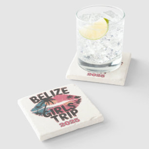 Belise Girls Trip Tropical Adventure Stone Coaster